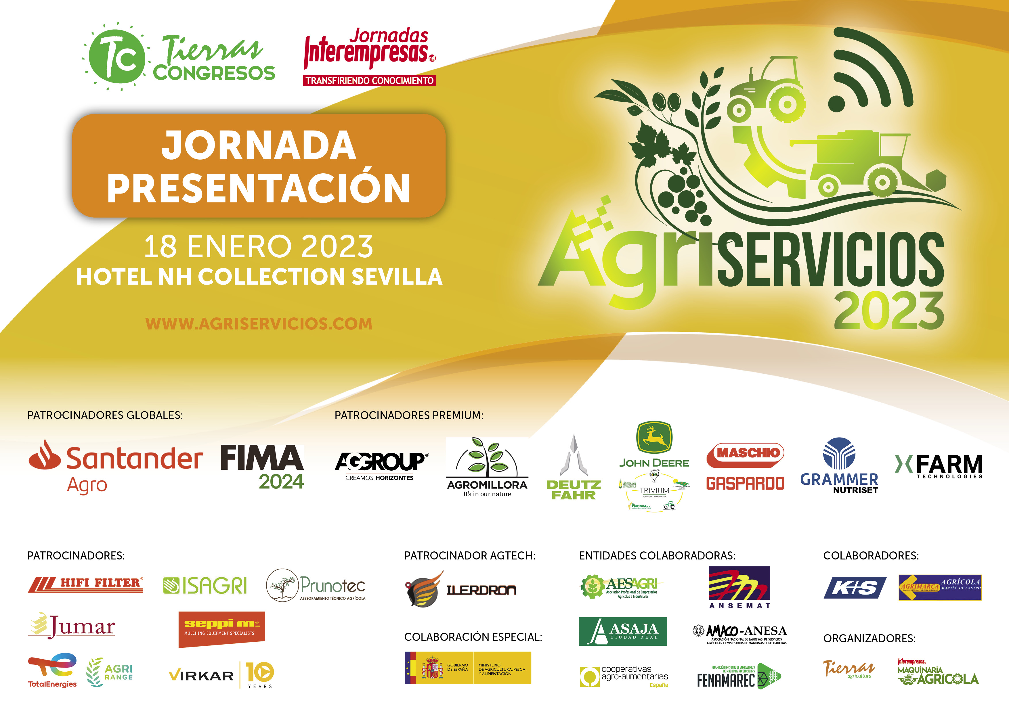 cartel de Presentación I Jornada de Empresas de Servicios en el sector Agrario