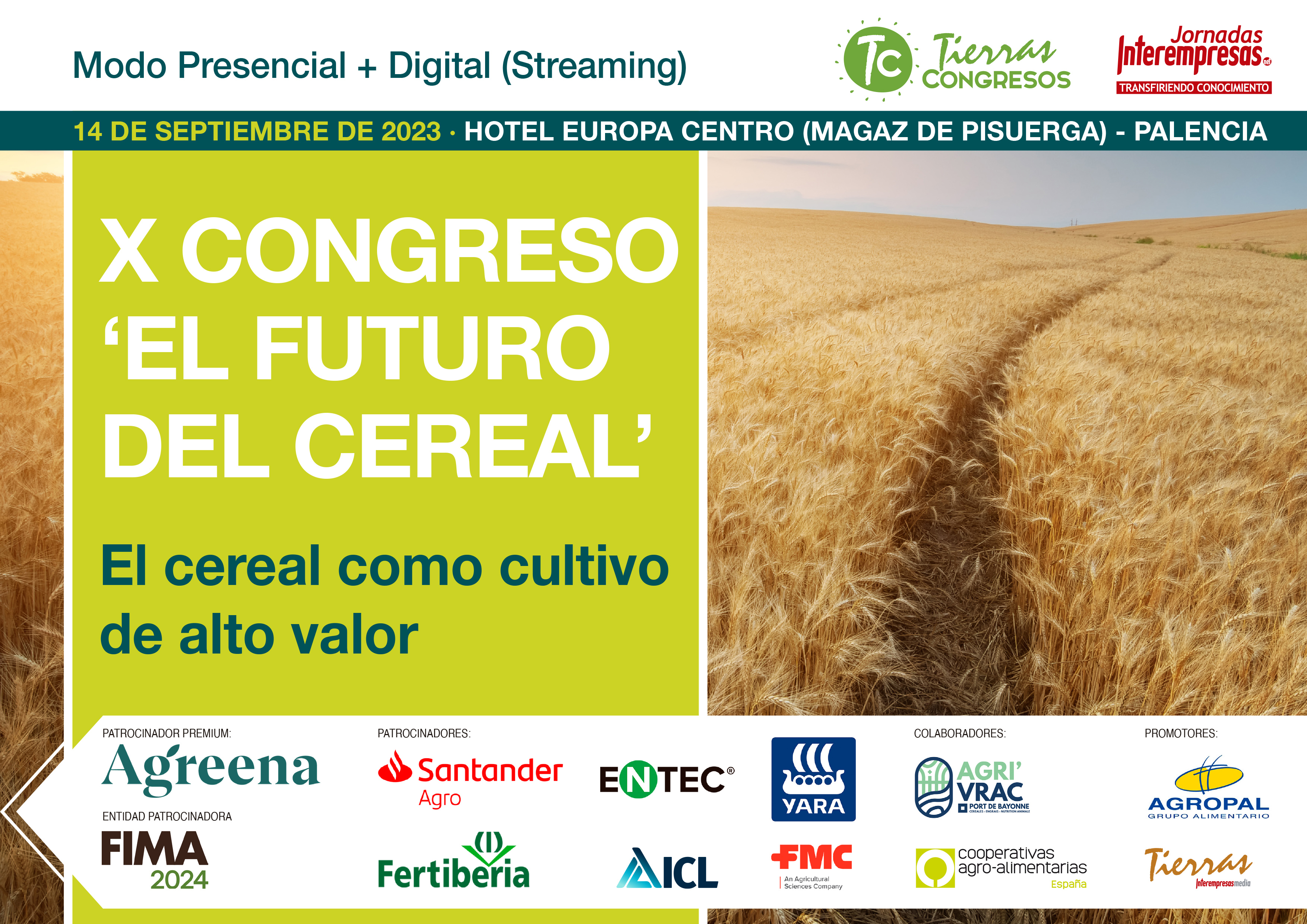 cartel de X Congreso 'El Futuro del Cereal'