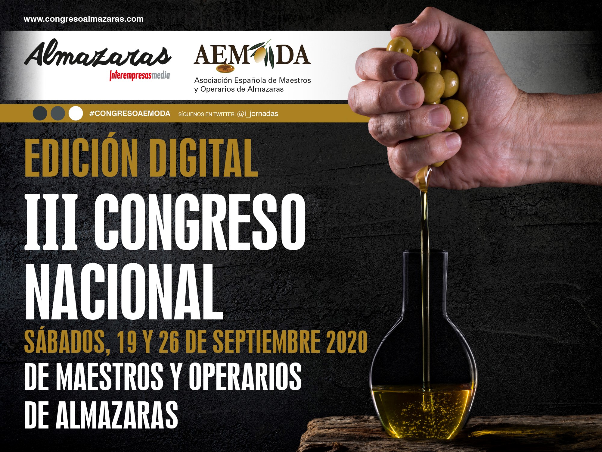 cartel de III Congreso Nacional de Maestros y Operarios de Almazaras